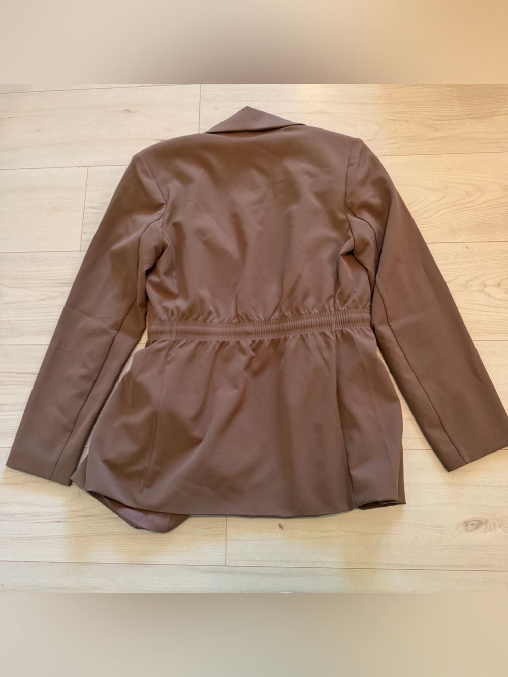 Women’s Athleta Brown Tie-Waist Blazer Size 12 - Picture 4 of 5